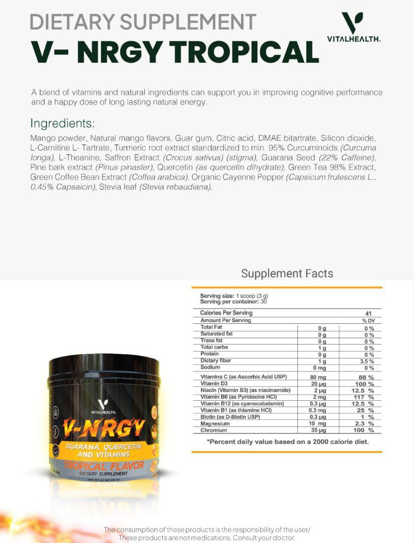 V-Nergy Ingredients