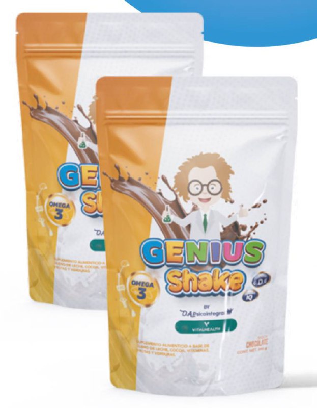 Genius Shake - suplemento alimenticio en polvo de la linea de Vitalhealth