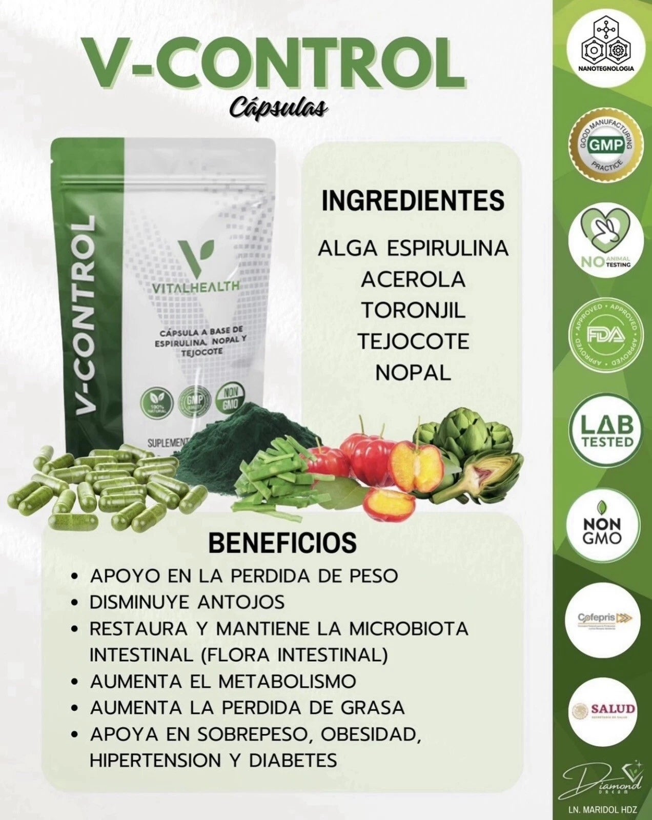 V-Control VitalHealth - feel lighter, control your cravings and keep your sugar levels in balance